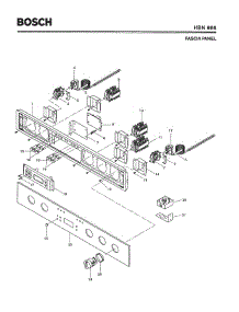 05 - Fascia Panel parts for Bosch Wall Oven HBN666 from AppliancePartsPros.com