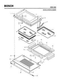 06 - Door, Upper & Lower parts for Bosch Wall Oven HBN666 from AppliancePartsPros.com