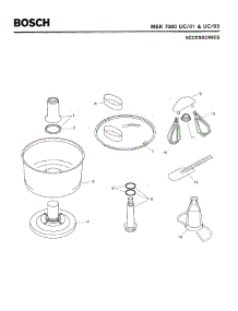 03 - Accessories parts for Bosch MEK7000 UC/03 from AppliancePartsPros.com