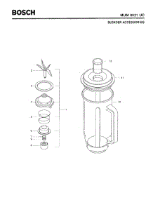 02 - Blender Accessories parts for Bosch MUM6621 UC from AppliancePartsPros.com