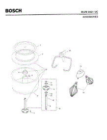 03 - Accessories parts for Bosch MUM6621 UC from AppliancePartsPros.com