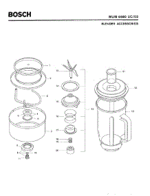 02 - Blender Accessories parts for Bosch MUM6680 UC/03 from AppliancePartsPros.com