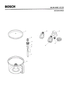 03 - Accessories parts for Bosch MUM6680 UC/03 from AppliancePartsPros.com