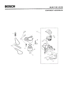 02 - Component Assemblies parts for Bosch MUM7100 UC/03 from AppliancePartsPros.com