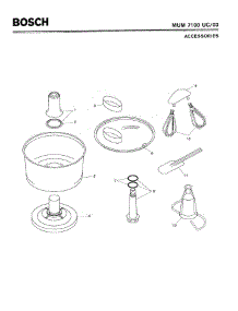 03 - Accessories parts for Bosch MUM7100 UC/03 from AppliancePartsPros.com