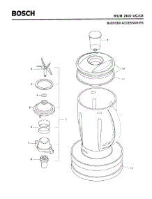 03 - Blender Accessories parts for Bosch MUM7400 UC/03 from AppliancePartsPros.com