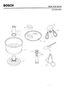 04 - Accessories parts for Bosch MUM7400 UC/03 from AppliancePartsPros.com