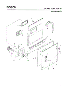 02 - Door Assembly parts for Bosch Dishwasher SHI4302 UC/06 -FD8002 from AppliancePartsPros.com