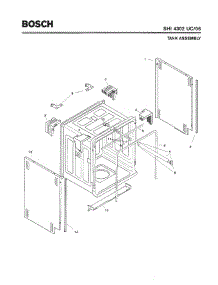 03 - Tank Assembly parts for Bosch Dishwasher SHI4302 UC/06 -FD8002 from AppliancePartsPros.com