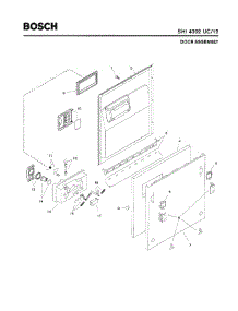 02 - Door Assembly parts for Bosch Dishwasher SHI4302 UC/12 from AppliancePartsPros.com