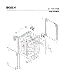 03 - Tank Assembly parts for Bosch Dishwasher SHI4306 UC/06 -FD8002 from AppliancePartsPros.com