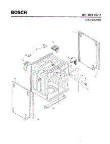 03 - Tank Assembly parts for Bosch Dishwasher SHI4306 UC/11 -FD8003 from AppliancePartsPros.com