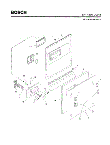 02 - Door Assembly parts for Bosch Dishwasher SHI4306 UC/12 from AppliancePartsPros.com