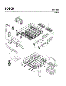 06 - Racks parts for Bosch Dishwasher SHI4306 UC/12 from AppliancePartsPros.com