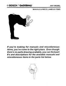 07 - Manuals & Miscellaneous Items parts for Bosch Dishwasher SHI4306 UC/12 from AppliancePartsPros.com