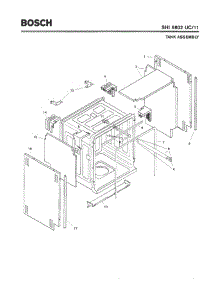 03 - Tank Assembly parts for Bosch Dishwasher SHI6802 UC/11 from AppliancePartsPros.com