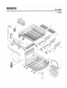 06 - Racks parts for Bosch Dishwasher SHI6802 UC/11 from AppliancePartsPros.com