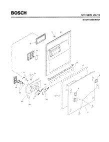 02 - Door Assembly parts for Bosch Dishwasher SHI6802 UC/12 from AppliancePartsPros.com