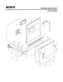 02 - Door Assembly parts for Bosch Dishwasher SHI6805 UC/06 from AppliancePartsPros.com