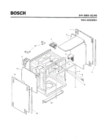 03 - Tank Assembly parts for Bosch Dishwasher SHI6805 UC/06 from AppliancePartsPros.com