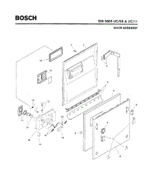 02 - Door Assembly parts for Bosch Dishwasher SHI6805 UC/11 from AppliancePartsPros.com