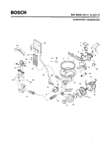 04 - Component Assemblies parts for Bosch Dishwasher SHI6805 UC/11 from AppliancePartsPros.com