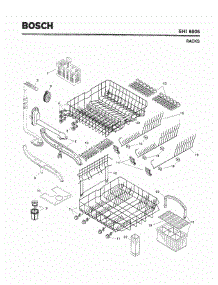 06 - Racks parts for Bosch Dishwasher SHI6805 UC/11 from AppliancePartsPros.com