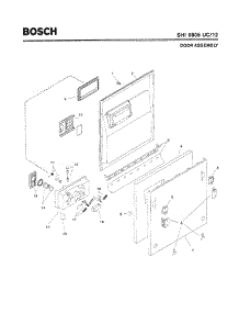 02 - Door Assembly parts for Bosch Dishwasher SHI6805 UC/12 from AppliancePartsPros.com