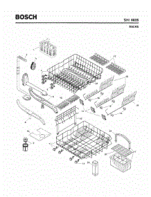 06 - Racks parts for Bosch Dishwasher SHI6805 UC/12 from AppliancePartsPros.com