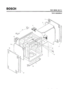 03 - Tank Assembly parts for Bosch Dishwasher SHI6806 UC/11 from AppliancePartsPros.com