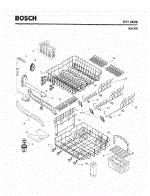 06 - Racks parts for Bosch Dishwasher SHI6806 UC/12 from AppliancePartsPros.com