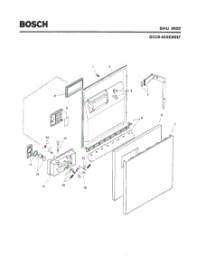 02 - Door Assembly parts for Bosch Dishwasher SHU3002 from AppliancePartsPros.com