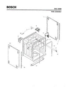 03 - Tank Assembly parts for Bosch Dishwasher SHU3006 from AppliancePartsPros.com