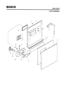 02 - Door Assembly parts for Bosch Dishwasher SHU3012 from AppliancePartsPros.com