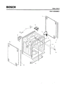 03 - Tank Assembly parts for Bosch Dishwasher SHU3012 from AppliancePartsPros.com