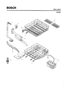 06 - Racks parts for Bosch Dishwasher SHU3012 from AppliancePartsPros.com