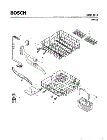 06 - Racks parts for Bosch Dishwasher SHU3016 from AppliancePartsPros.com
