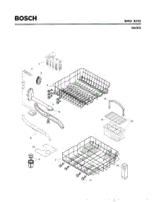06 - Racks parts for Bosch Dishwasher SHU3032 UC/06 (FD 7908-8002) from AppliancePartsPros.com