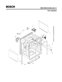 03 - Tank Assembly parts for Bosch Dishwasher SHU3032 UC/11 (FD 8002-8003) from AppliancePartsPros.com