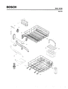 06 - Racks parts for Bosch Dishwasher SHU3036 UC/11 (FD 8002-8003) from AppliancePartsPros.com