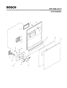 02 - Door Assembly parts for Bosch Dishwasher SHU3036 UC/12 (FD 8003-) from AppliancePartsPros.com