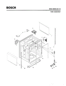 03 - Tank Assembly parts for Bosch Dishwasher SHU3036 UC/12 (FD 8003-) from AppliancePartsPros.com
