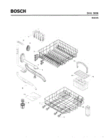 06 - Racks parts for Bosch Dishwasher SHU3036 UC/12 (FD 8003-) from AppliancePartsPros.com