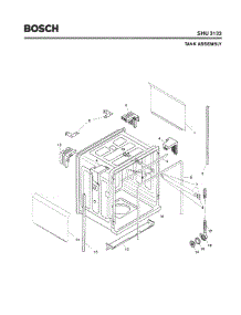 03 - Tank Assembly parts for Bosch Dishwasher SHU3132 UC/12 (FD 8105-) from AppliancePartsPros.com