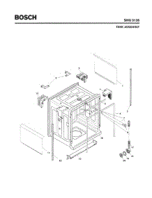 03 - Tank Assembly parts for Bosch Dishwasher SHU3135 UC/12 (FD 8105-) from AppliancePartsPros.com