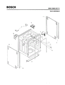 03 - Tank Assembly parts for Bosch Dishwasher SHU3302 UC/11 (FD 8003-8003) from AppliancePartsPros.com