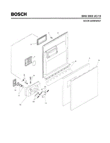 02 - Door Assembly parts for Bosch Dishwasher SHU3302 UC/12 (FD 8003 -) from AppliancePartsPros.com
