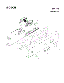 02 - Fascia Panel parts for Bosch Dishwasher SHU3305 UC/06 (FD 7902-8003) from AppliancePartsPros.com