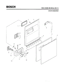 03 - Door Assembly parts for Bosch Dishwasher SHU3305 UC/06 (FD 7902-8003) from AppliancePartsPros.com