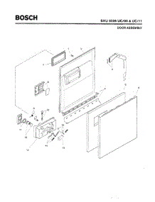 02 - Door Assembly parts for Bosch Dishwasher SHU3305 UC/11 (FD 8003-8003) from AppliancePartsPros.com